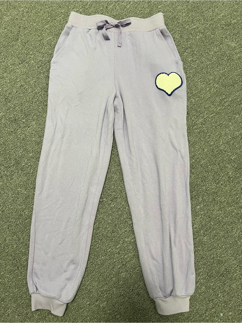 Girl’s Lavender Heart Cozy Sweatpants Joggers 8-9T